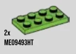 Plate 2 x 4 in Green, Soft Grass