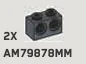 Connector Brick 1 x 2 with two holes in Gray, Dark (Metallic)