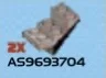 Slope brick 45 2 x 3 x 3 inverse, black detail on right side in Gray, Tarnished (Champagne) (Metallic Camo)