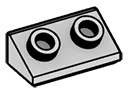 Slope brick 36 2 x 1 with open studs on slope in Gray, Dull