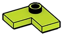 Plate 2 x 2 corner with one stud, center in Green, Spring