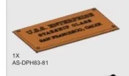 Tile 8 x 16 w/ Printed USS Enterprise  NCC1701 in Multicolored