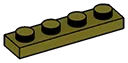 Plate 1 x 4 in Green, Rich