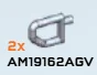 Bar, angled handle on small vertical peg in Gray, Light (Metallic)