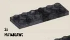 Plate 2 x 6 in Gray, Dark (Metallic Camo)