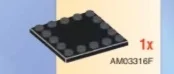 Plate 5 x 5 with perimeter studs only in Black