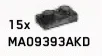 Plate 1 x 2 in Gray, Light Camo (Metallic)