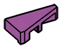 Tile 1 x 2 corner, left in Magenta, Rich