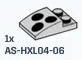 Slope 2 x 3 Round Curve with 1 x 2 Plate on end w/ Printed 3 Black Dot Missile Siloes in Gray, Dull