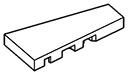 Wedge Tile 2 x 4 - Right in White