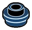 Plate Round 1 x 1 with Open Stud in Blue, Midnight