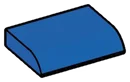 Slope Tile 2.5 x 2 with rounded lip in Blue