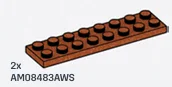 Plate 2 x 8 in Brown, Rust