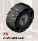 Wheel, Assembled, Large: grey rim with locking wheel cover in Metal, Iron (Metallic)