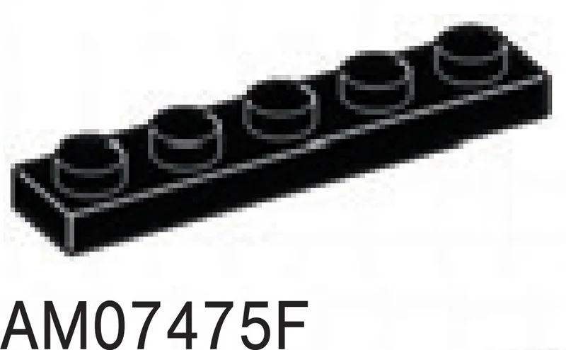 Plate 1 x 5 in Black