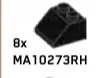 Slope Brick 45 2 x 2 in Black (Metallic)