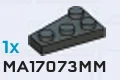 Wedge Plate 2 x 3 - Right in Gray, Dark (Metallic)