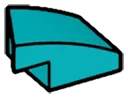 Slope plate 1 x 1 with curved slope & small lip, left