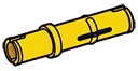 Connector: axle 3 studs long in Yellow, Lemon