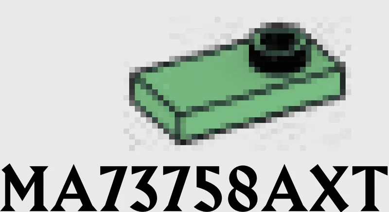Plate Modified 1 x 2 with one stud, offset in Green, Vertigris (Sand Green)
