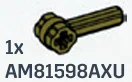 Connector 2L Axle w/ Axle hole on head in Green, Light Olive Drab (Metallic)