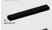 Brick 2 x 16 in Black