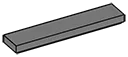 Tile 1 x 5 in Gray, Dark (Flake)