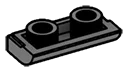 Tile 1 x 2 inverse with curved lip lengthwise in Gray, Dark (Flake)