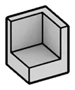 Panel 1 x 1 x 1 corner in Gray, Dull
