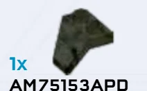 Plate 1 x 2 with backswept mudguard, left in Green, Jungle (Camo)