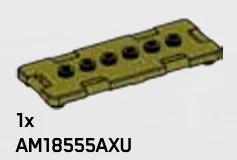 Container: Crate 3 x 2 x 8 lid in Green, Light Olive Drab (Metallic)
