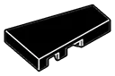 Wedge Tile 2 x 3, right in Black