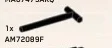Bar 1 x 4 x 1 with perpendicular handles in Black