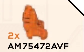 Thigh Armor, Spartan Mark V (B)- Right (Reach Armor) in Orange, Speckled Pumpkin (Speckle)