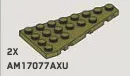 Wedge Plate 4 x 8, Left in Green, Olive Drab (Infinite Green) (Metallic)
