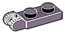 Hinge Plate 1 x 2 Locking with 2 Fingers on End in Purple, Dark