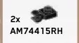 Plate Modified 1 x 1 with Horizonal Clip in Black (Metallic)