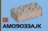 Brick 2 x 4 in Gray, Tarnished (Champagne) (Metallic Camo)