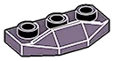Plate 1 x 3 with raised three-faceted panel along one side in Purple, Dark