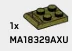 Plate 2 x 2 with handle in Green, Olive Drab (Infinite Green) (Metallic)