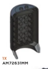 Fixture: cryo pod back in Metal, Iron (Metallic)