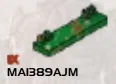 Hinge: Tile 1 x 4 Base in Green, Medium (Camo)