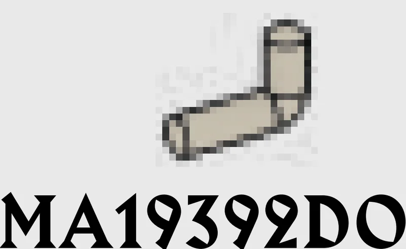 Connector: rod, small, elbow, asymmetrical in Grey, Light