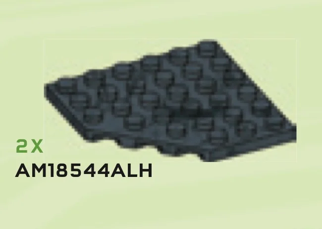 Wedge Plate 6 x 6 without corner, type 02 in Gray, Dark (Camo)