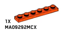 Plate 1 x 6 in Orange, Marigold