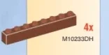 Brick 1 x 8 in Brown