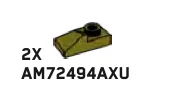 Slope plate 1 x 2 right in Green, Olive Drab (Infinite Green) (Metallic)