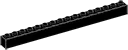 Brick 1 x 16 in Black