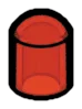 Connector: pin, small cap in Red (Translucent)