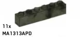 Brick 1 x 6 in Green, Jungle (Camo)
